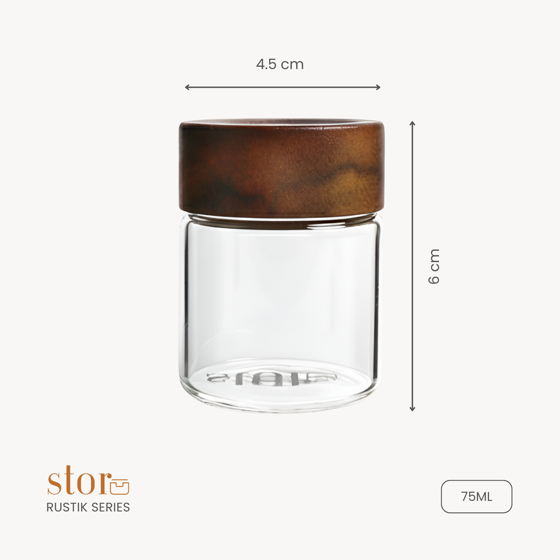 Borosilicate Glass Storage Jar 75ML