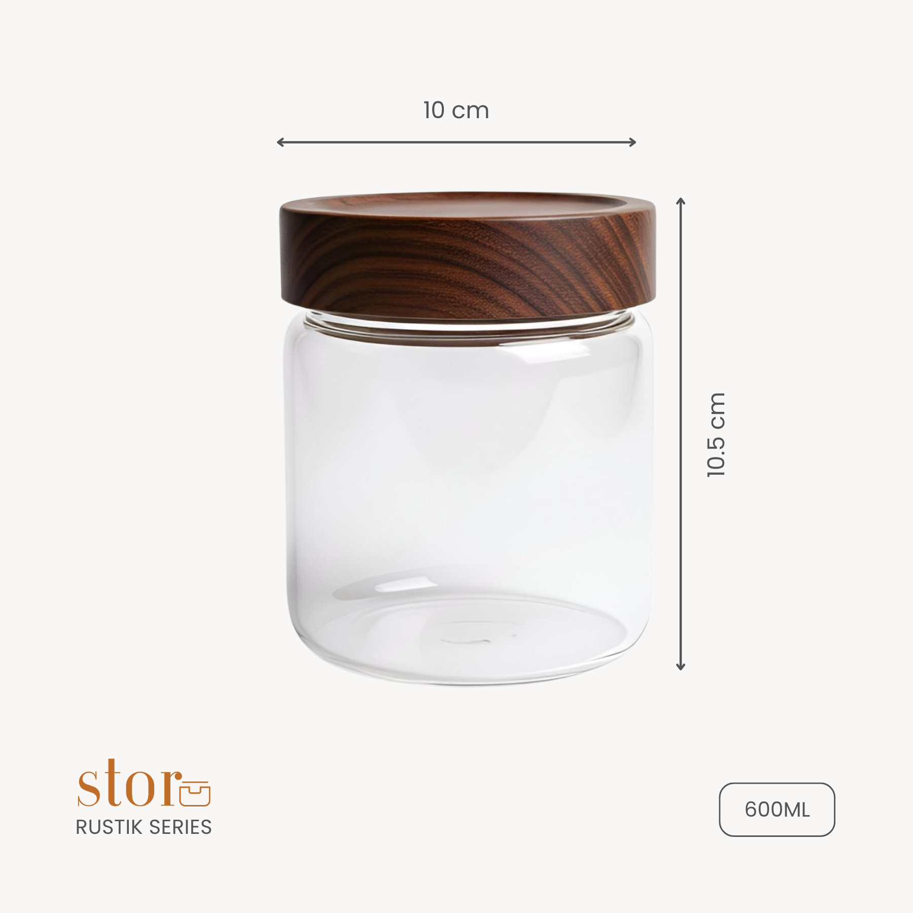 Borosilicate Glass Storage Jar 600ML