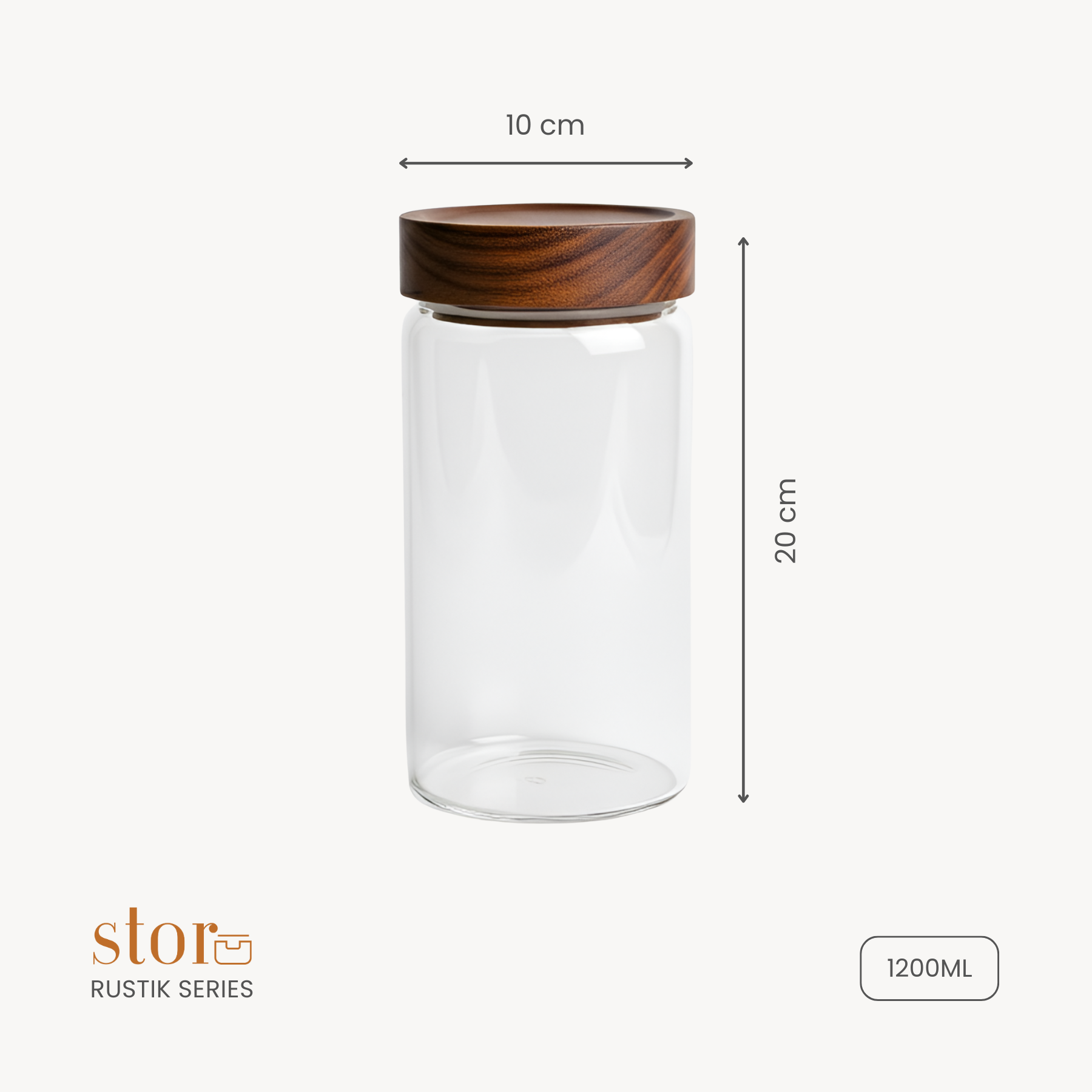Borosilicate Glass Storage Jar 1200ML