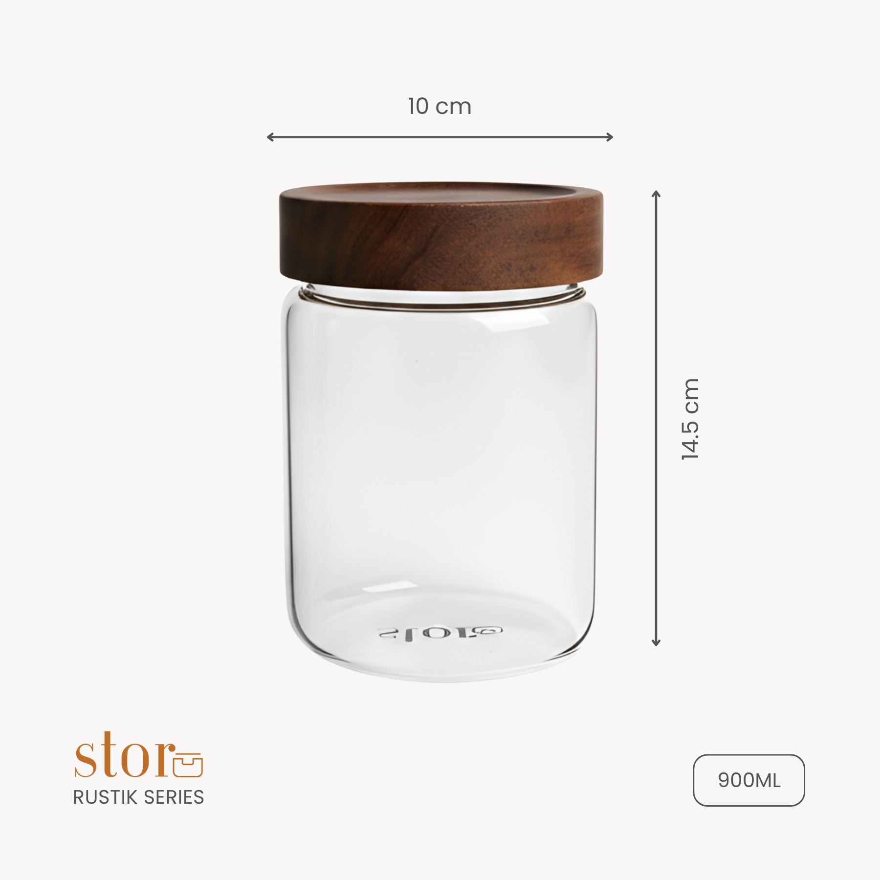 Borosilicate Glass Storage Jar 900ML