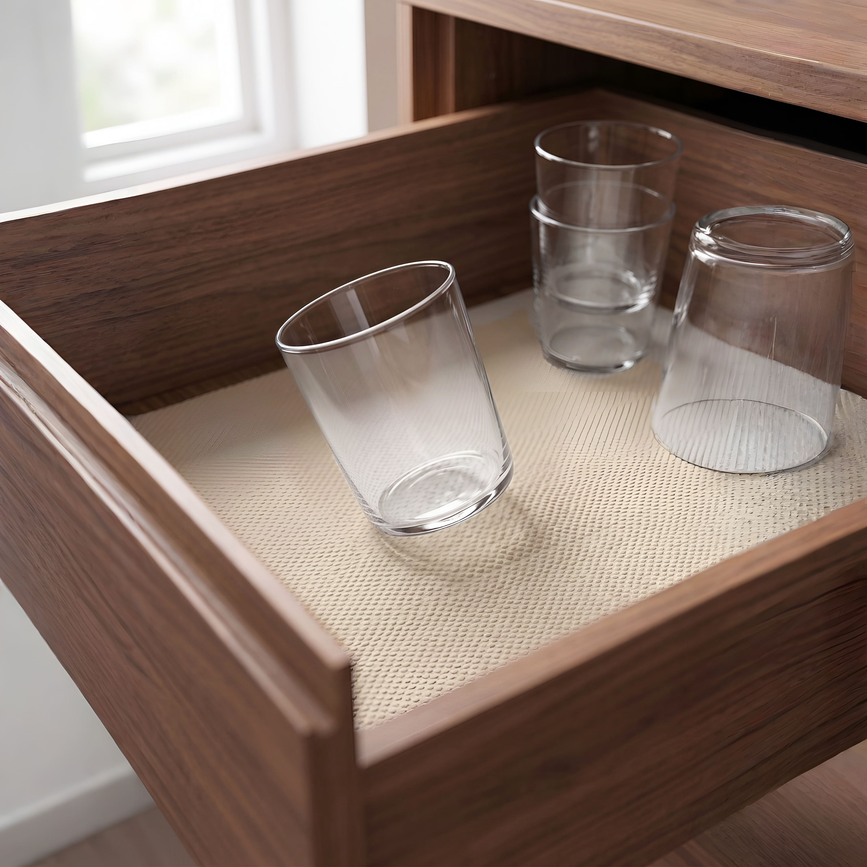 PVC Anti-Slip Shelf Liner- Taupe