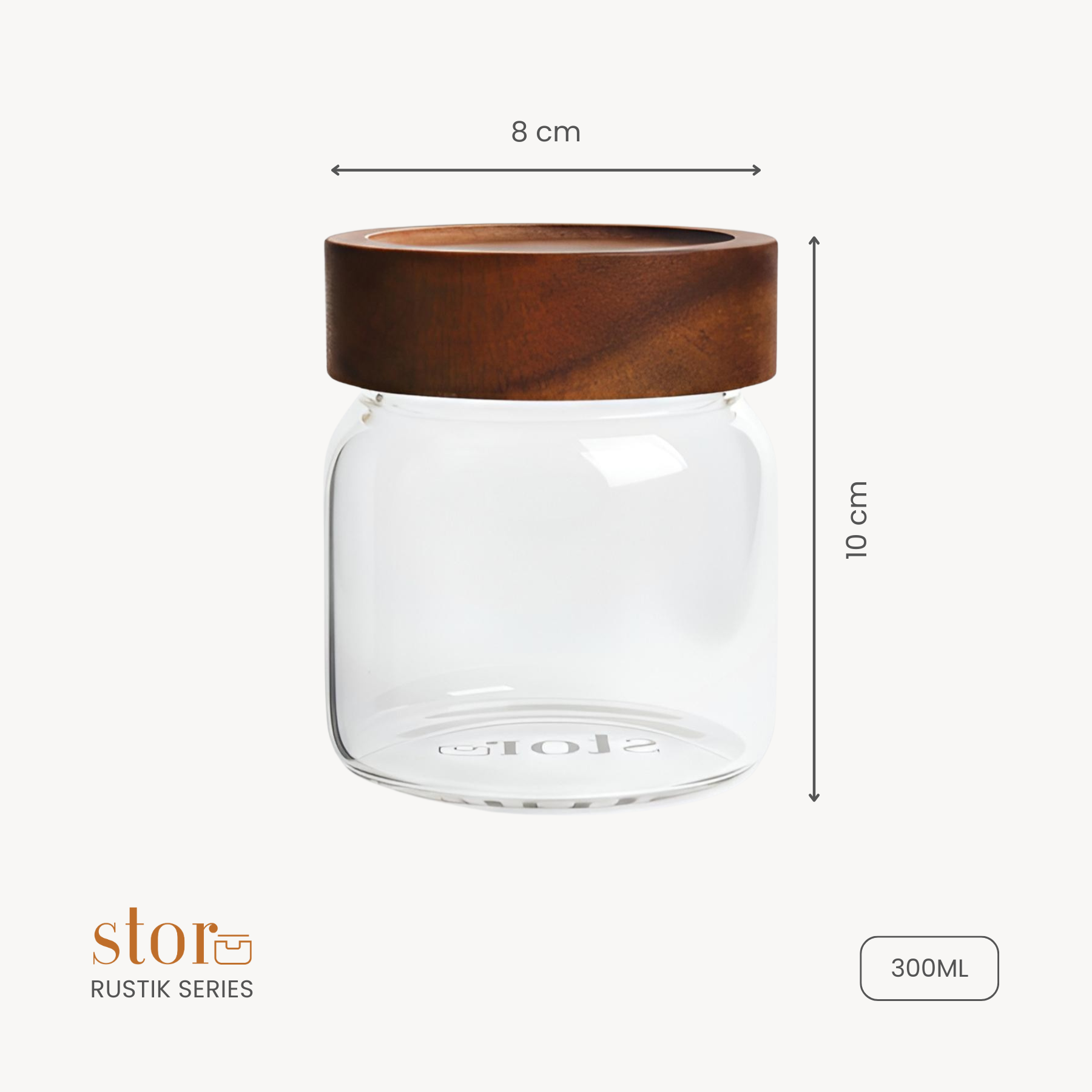 Borosilicate Glass Storage Jar 300ML