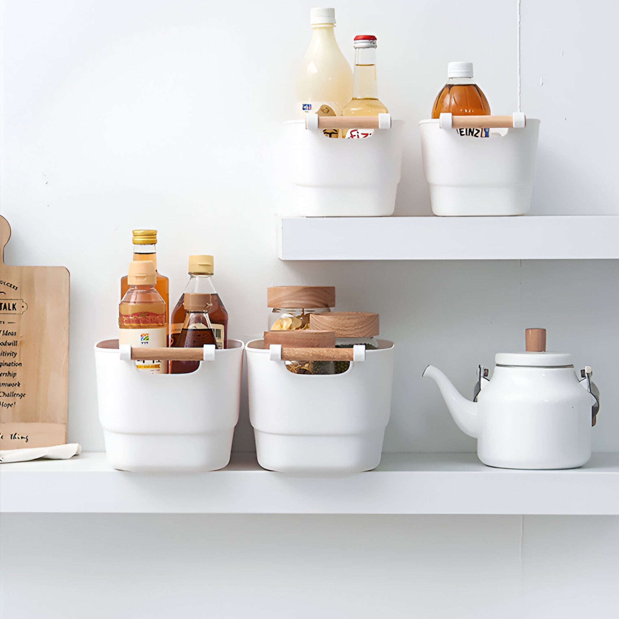 Storage Bin with Wooden Handle- 3.5L