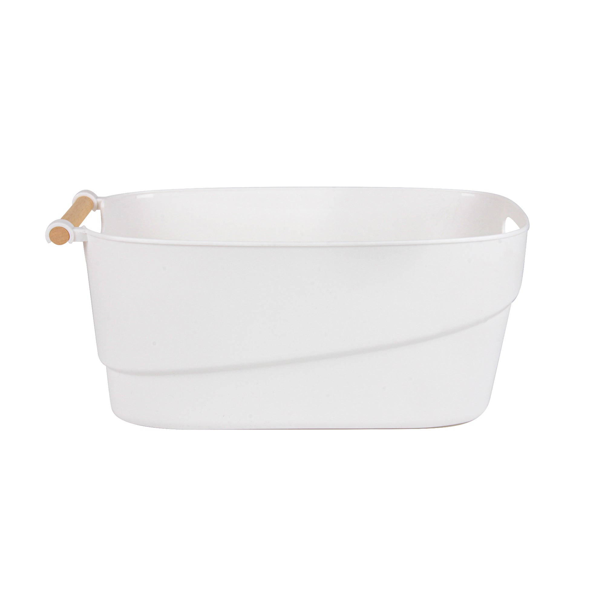 Storage Bin with Wooden Handle- 14.5L
