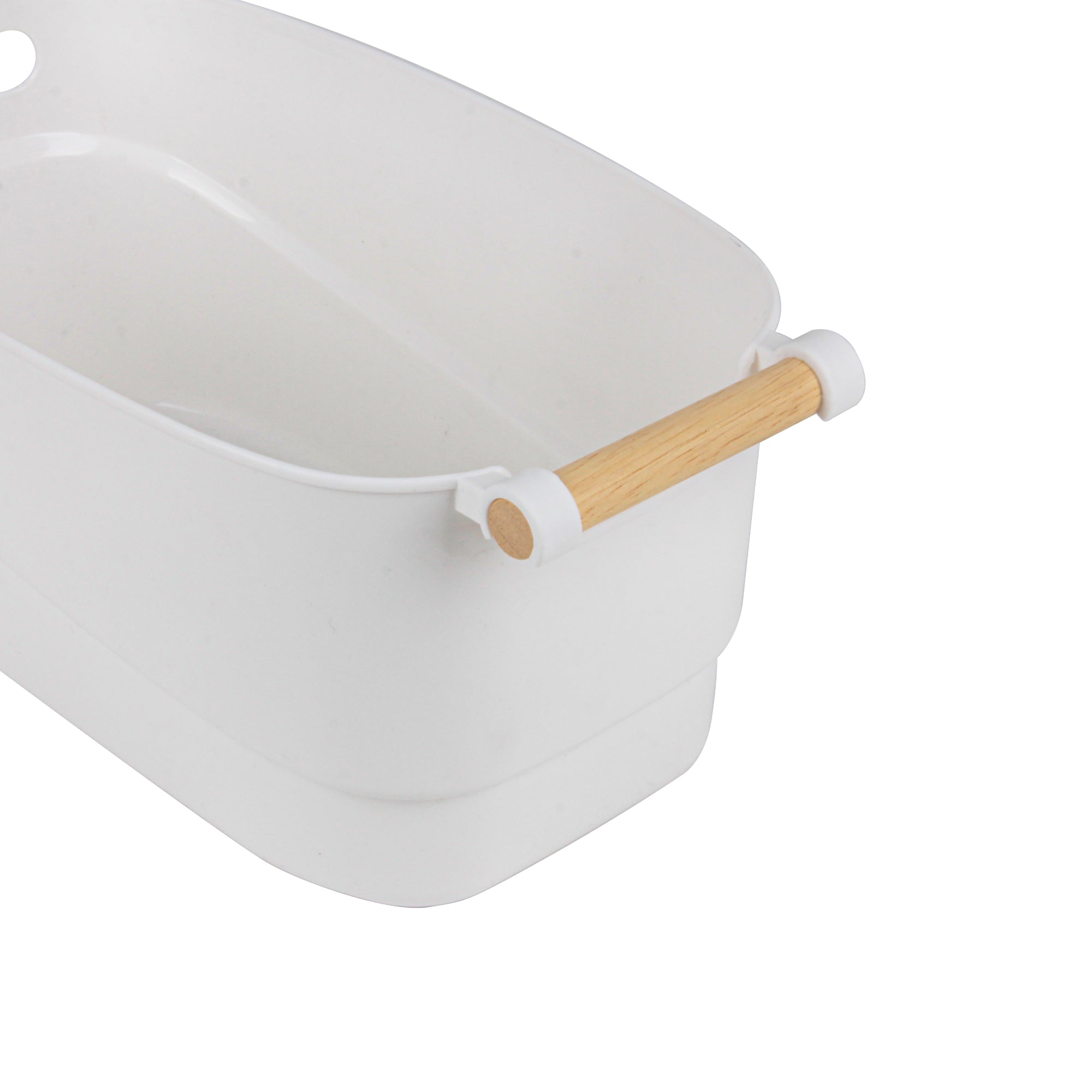 Storage Bin with Wooden Handle- 8L