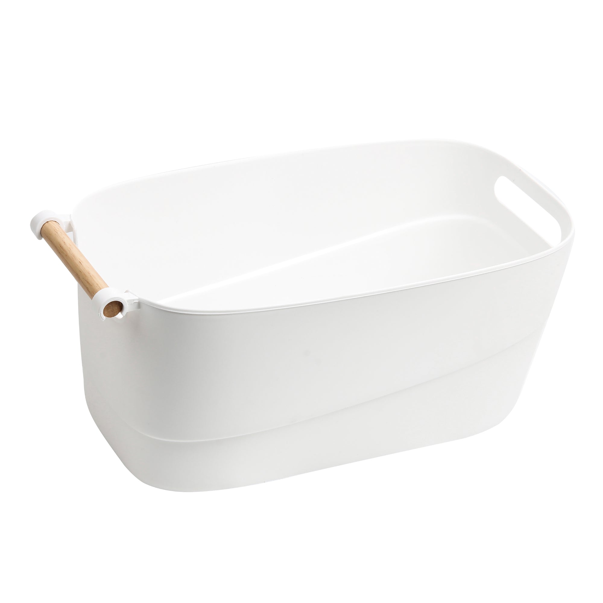 Storage Bin with Wooden Handle- 14.5L
