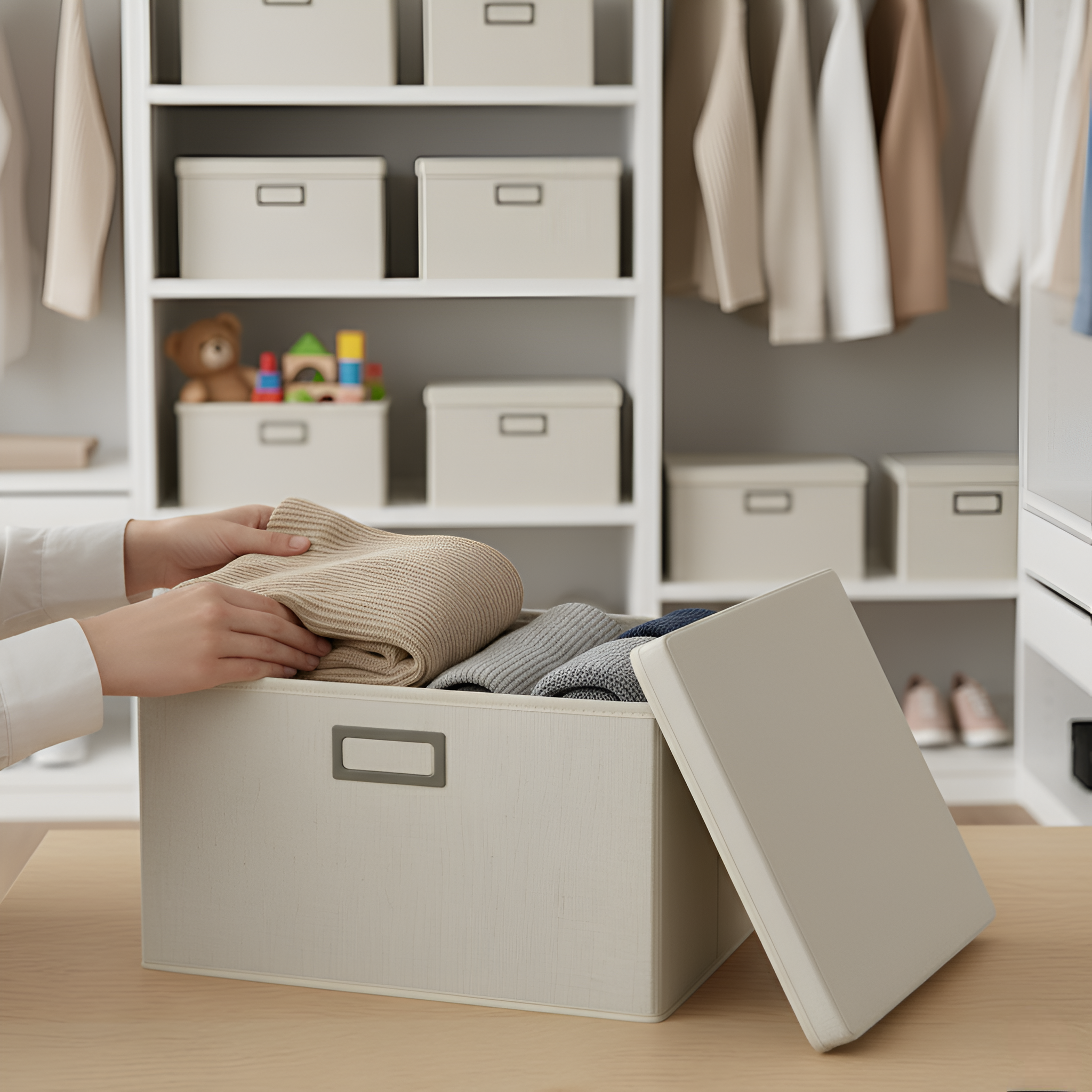 Foldable Storage Box with Lid